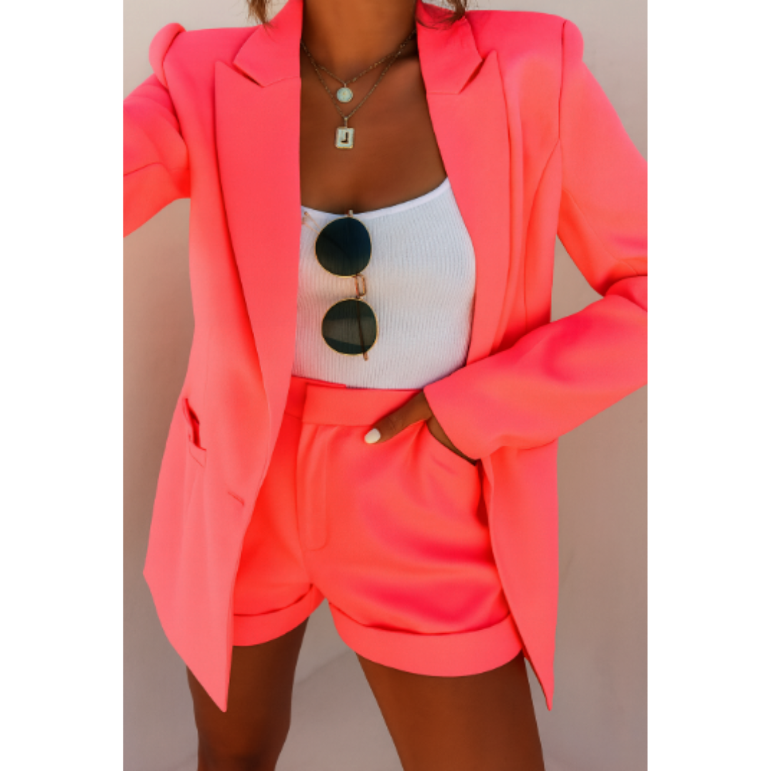 Mira Women's Blazer Set | Slim Fit, Casual Chic 4