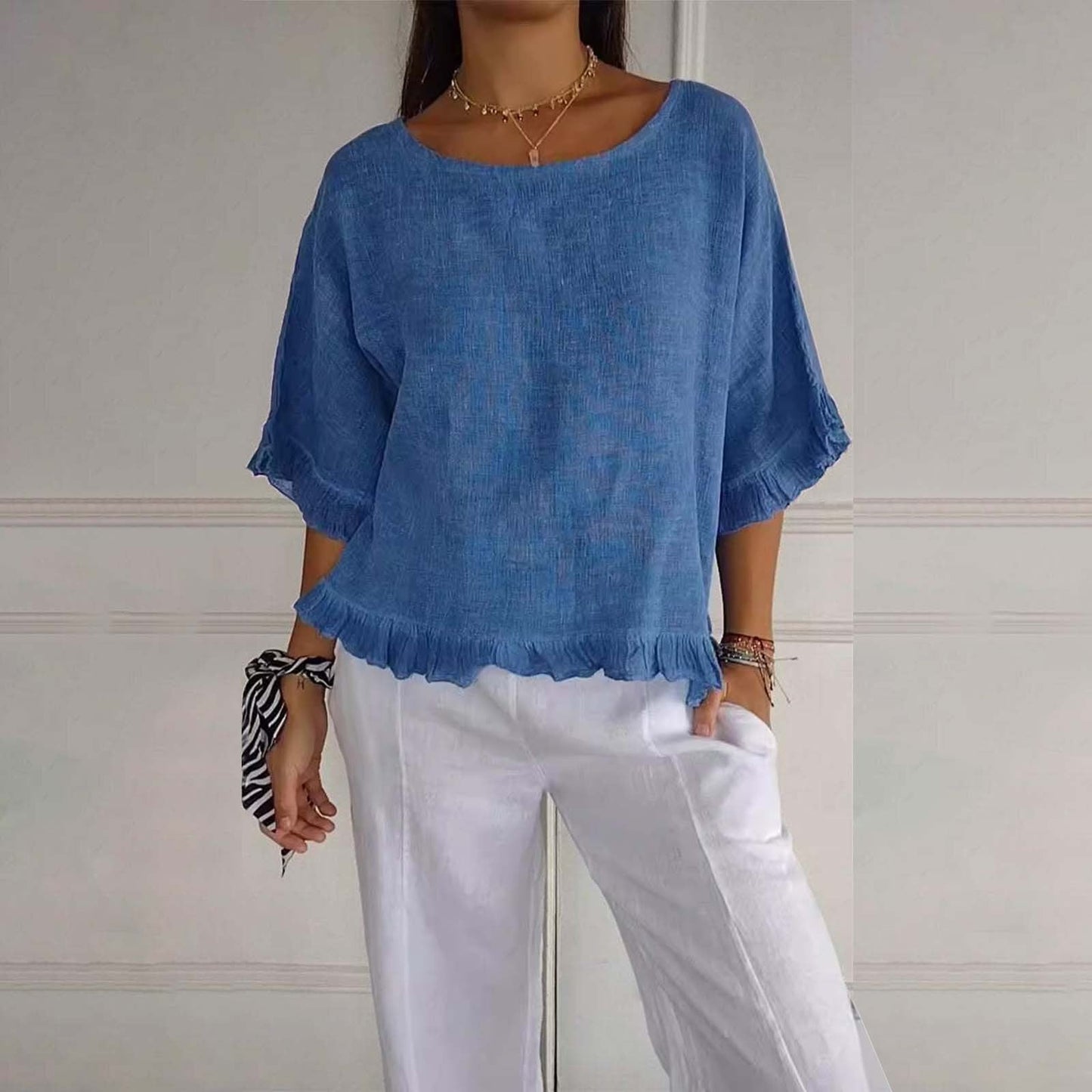 Mira Women's Blouse | Relaxed Fit, Versatile Summer Top 1