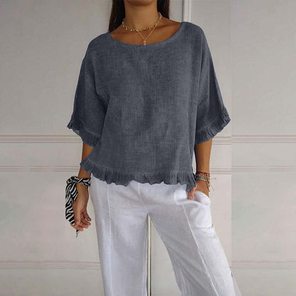 Mira Women's Blouse | Relaxed Fit, Versatile Summer Top 5