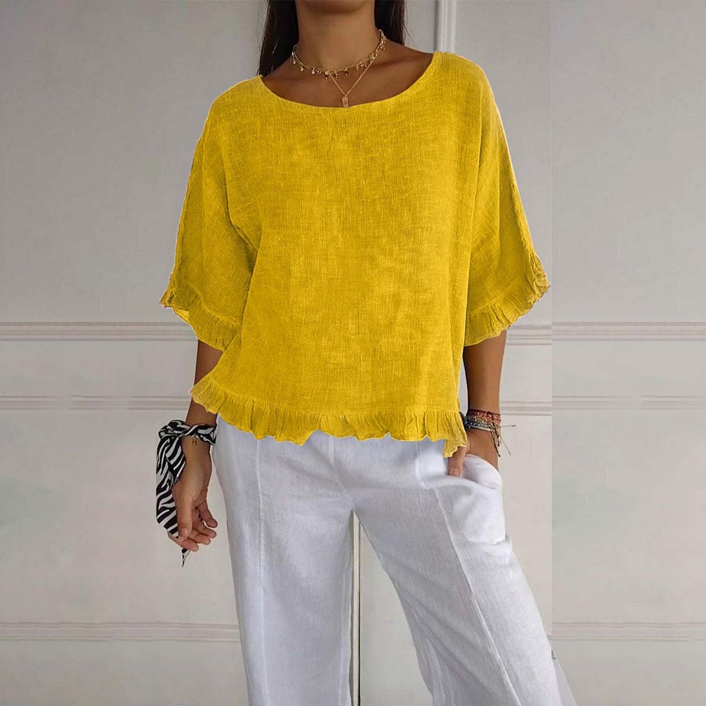 Mira Women's Blouse | Relaxed Fit, Versatile Summer Top 6