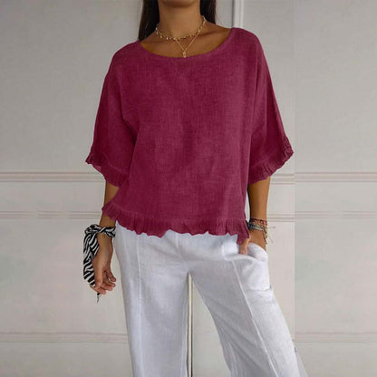 Mira Women's Blouse | Relaxed Fit, Versatile Summer Top 7