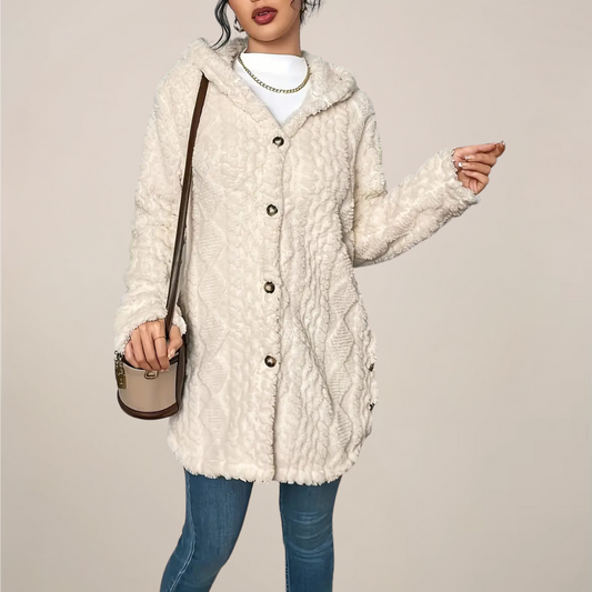 Mira Women's Hooded Cardigan | Textured Design for Spring 0
