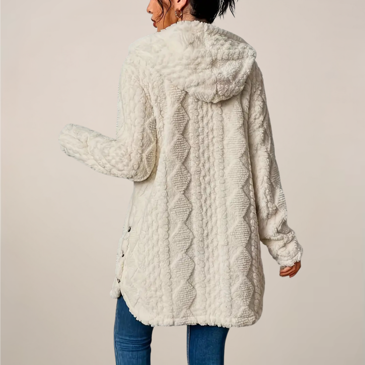Mira Women's Hooded Cardigan | Textured Design for Spring 3