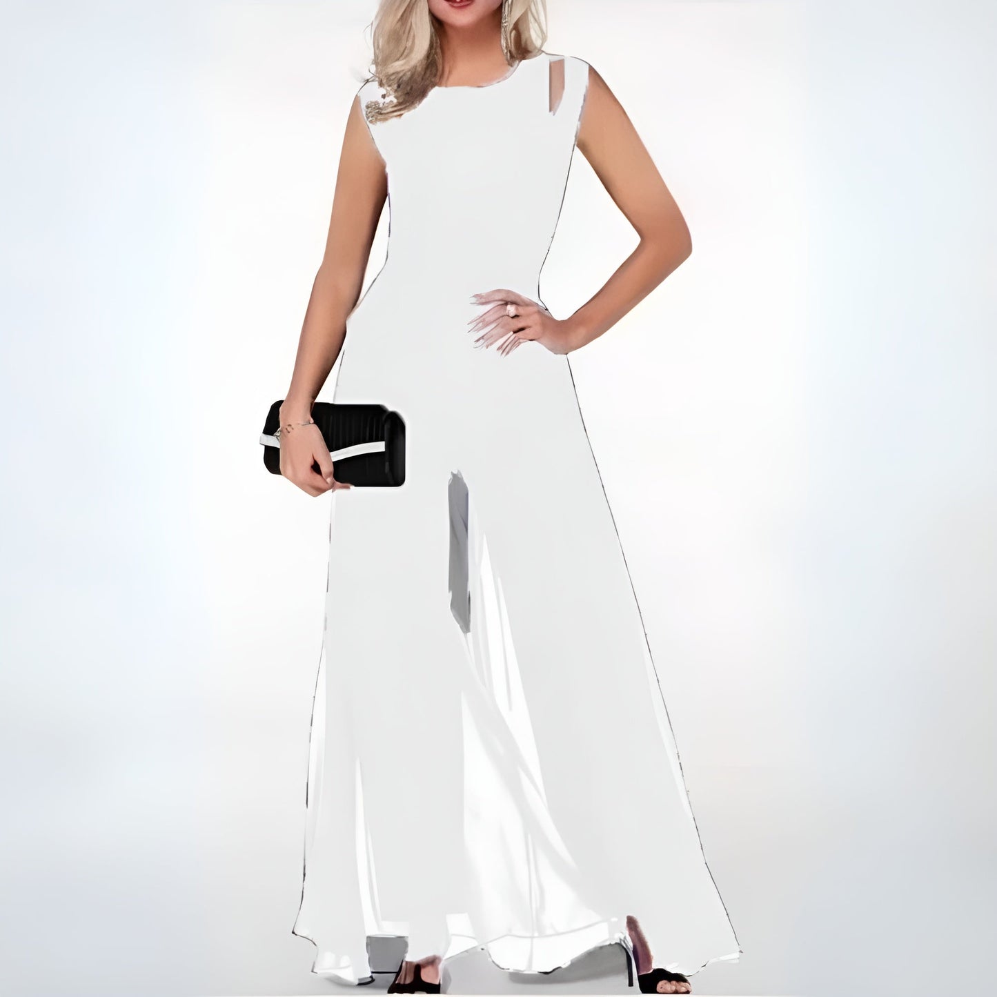 Mira Women's Jumpsuit | Sleeveless Wide Leg, Modern Casual Style 5