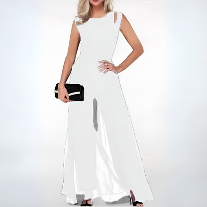 Mira Women's Jumpsuit | Sleeveless Wide Leg, Modern Casual Style 5