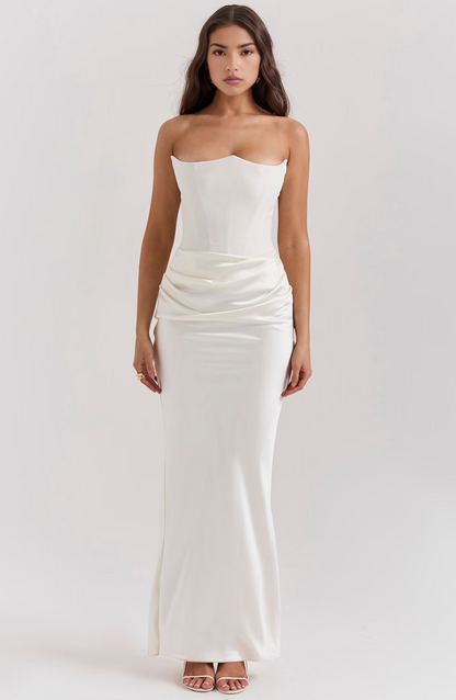 Mira Women's Maxi Dress | Elegant Corset Design 10