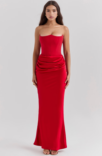 Mira Women's Maxi Dress | Elegant Corset Design 8