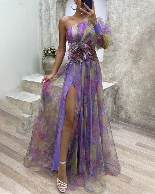 Mira Women's Maxi Dress | One-Shoulder, Elegant Design 1