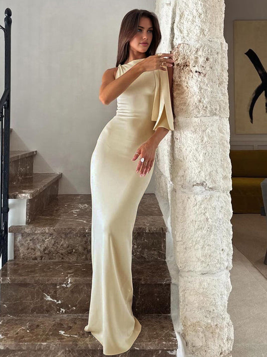 Mira Women's Maxi Dress | One Shoulder Elegance, Summer Formal Style 1