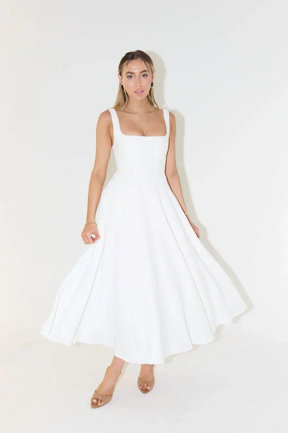 Mira Women's Midi Dress | Handcrafted Polyester, Elegant Design 10