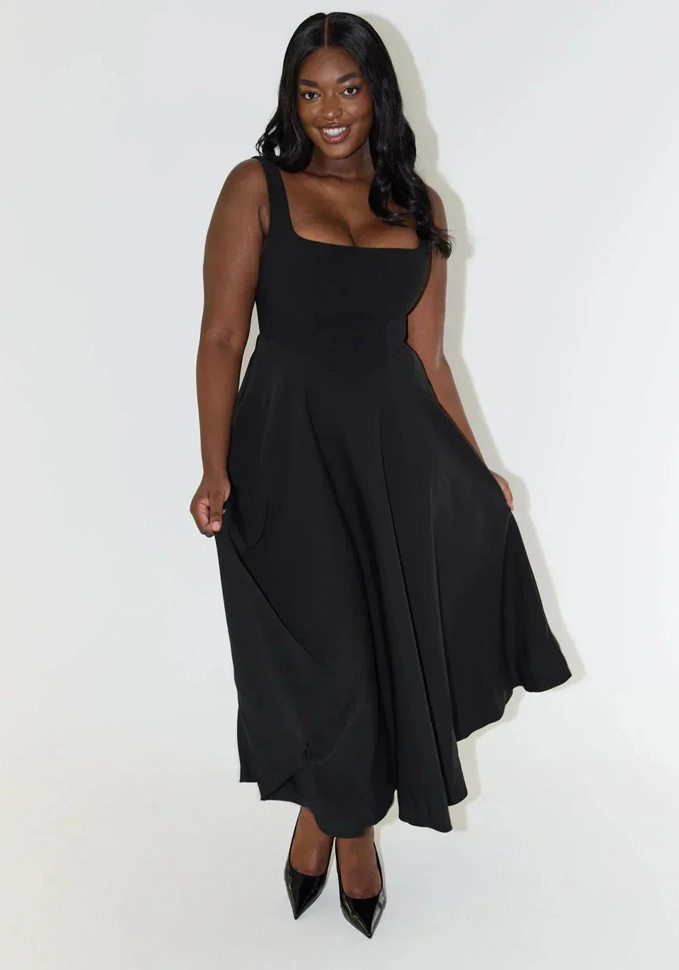 Mira Women's Midi Dress | Handcrafted Polyester, Elegant Design 3