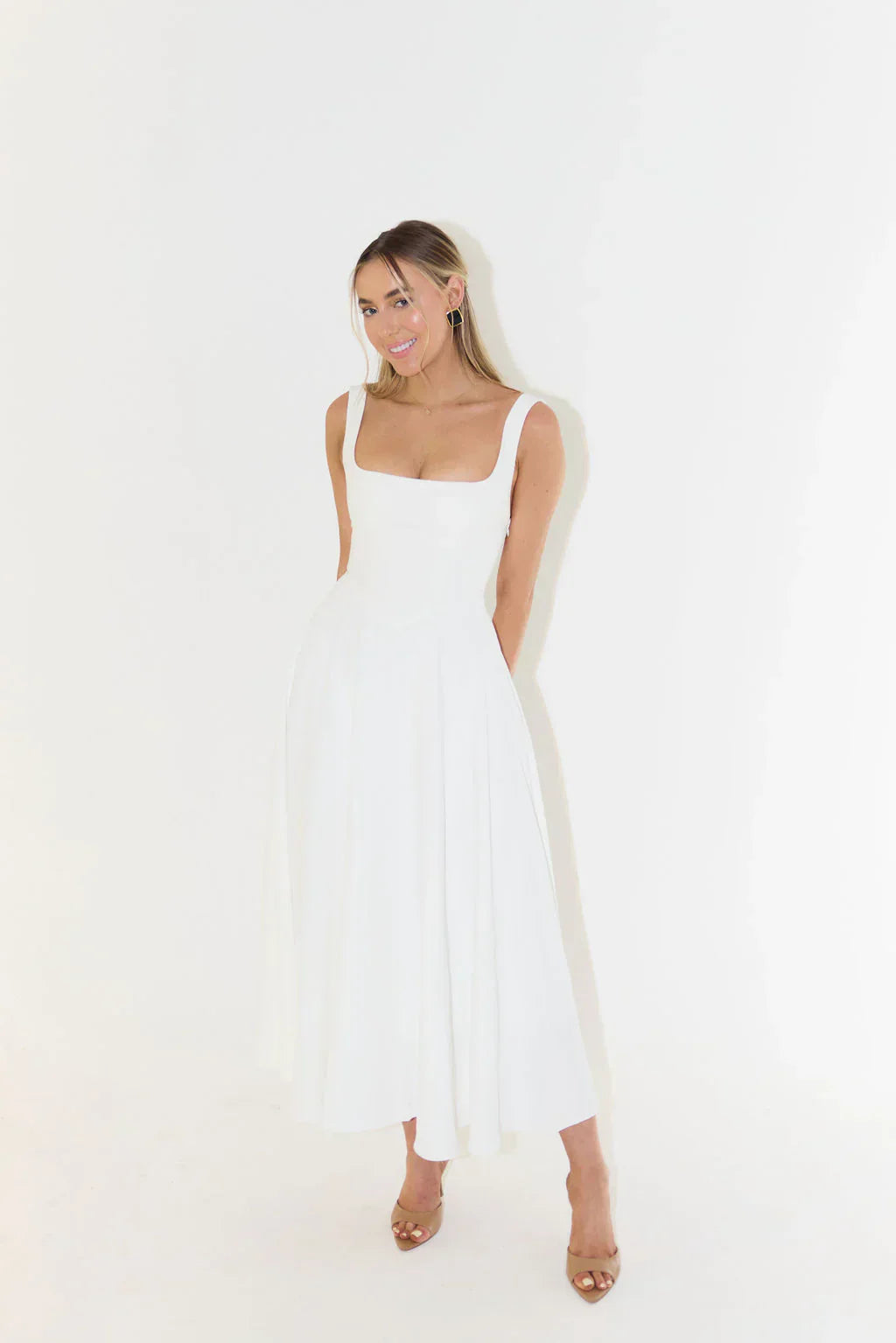Mira Women's Midi Dress | Handcrafted Polyester, Elegant Design 6