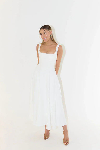 Mira Women's Midi Dress | Handcrafted Polyester, Elegant Design 6