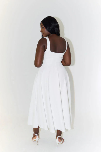 Mira Women's Midi Dress | Handcrafted Polyester, Elegant Design 8