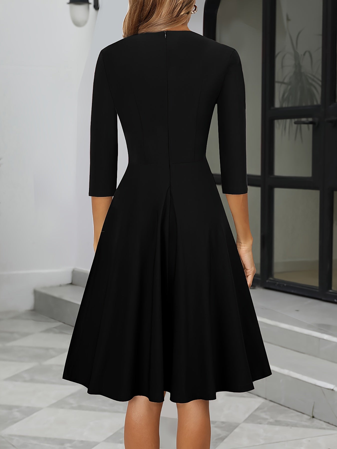 Mira Women's Midi Dress | Soft Fabric, Timeless Elegance 3