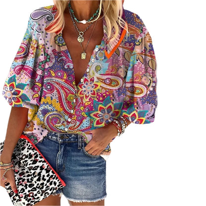 Mira Women's Shirt | Mandala Print, Casual Style 1