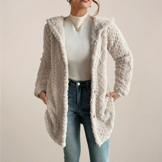 Mira Women's Spring Cardigan | Soft Textured Hooded Design 0