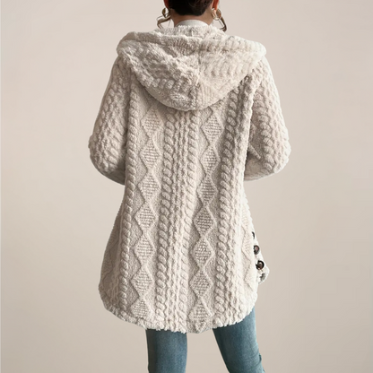 Mira Women's Spring Cardigan | Soft Textured Hooded Design 2