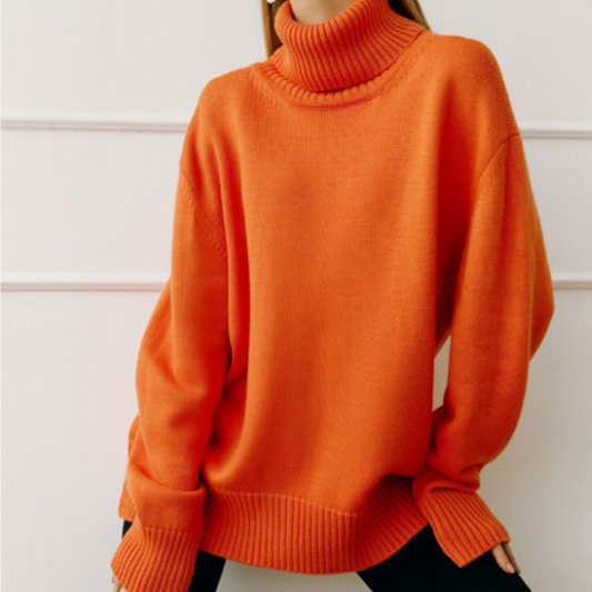 Mira Women's Turtleneck Sweater | Oversized Fit, Cozy Style 1