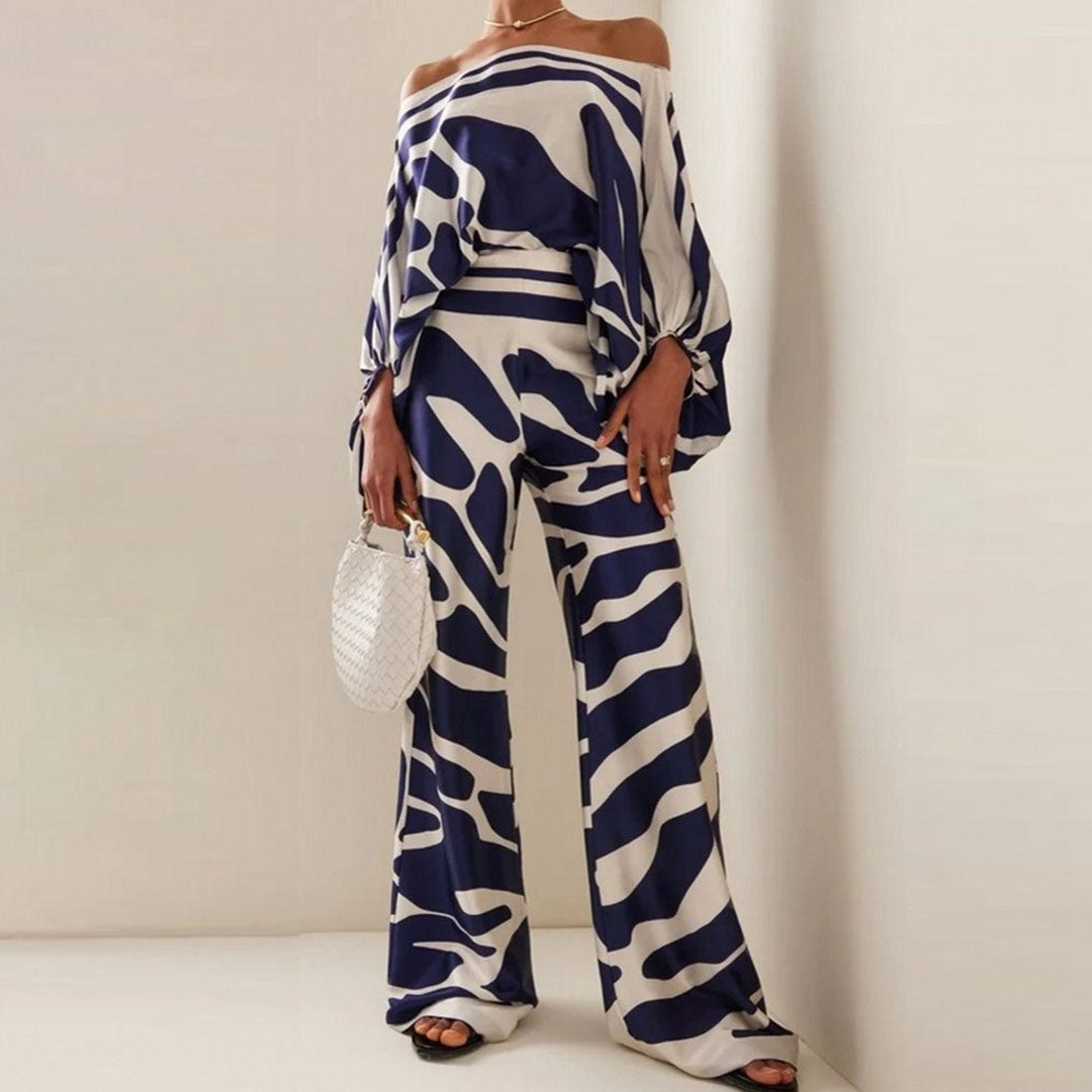 Mira Women's Two Piece Set | One-Shoulder Printed Design, Trendy Co Ord Set 6