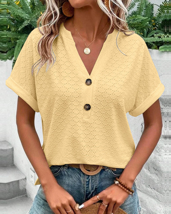 Mira Women's V-Neck Top | Relaxed Fit, Casual Summer Style 4