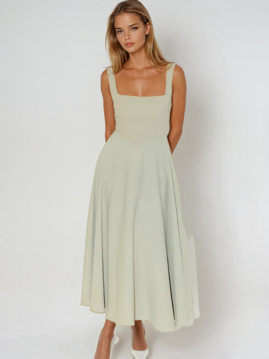 Nina Women's Midi Dress | Cotton Blend, Elegant Summer Style 0