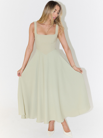 Nina Women's Midi Dress | Cotton Blend, Elegant Summer Style 2