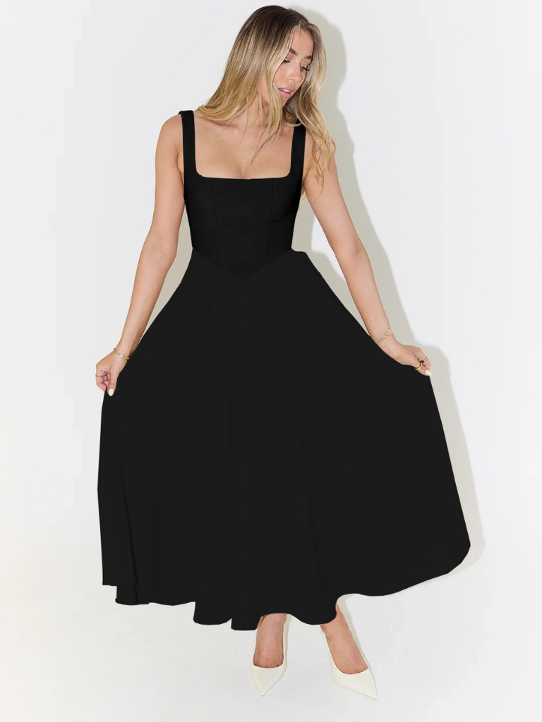 Nina Women's Midi Dress | Cotton Blend, Elegant Summer Style 5