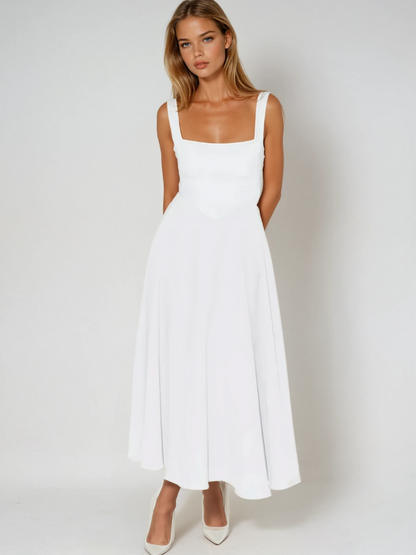 Nina Women's Midi Dress | Cotton Blend, Elegant Summer Style 9
