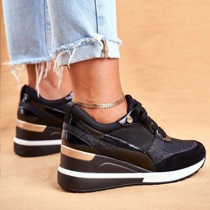 Nina Women's Sneakers | Metallic Accents, Platform Comfort 4