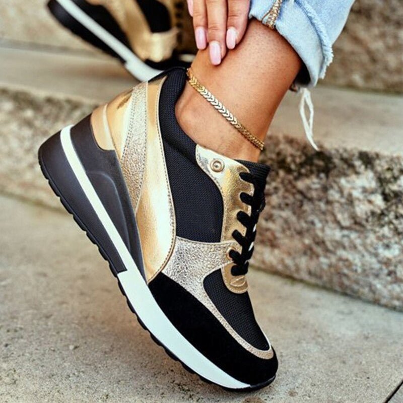 Nina Women's Sneakers | Metallic Accents, Platform Comfort 5