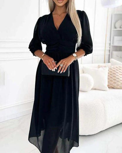 Nina Women's Summer Dress | Puff Sleeves, Casual Elegance 2
