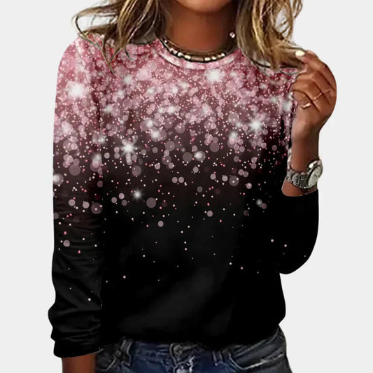 Nina Women's Sweater | Sparkling Star Pattern, Cozy Fit 0