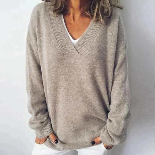 Nina Women's Sweater | V Neck, Effortless Layering for Spring 0