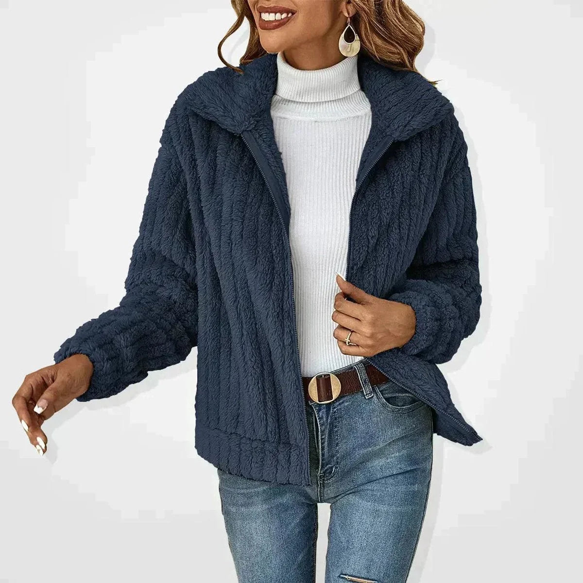 Olwen Women's Quilted Jacket | Plush Fleece, Oversized Fit 1