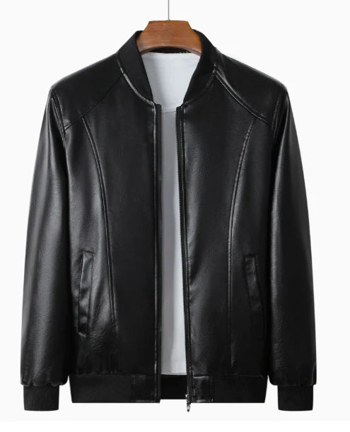 Oren Men's Bomber Jacket | Faux Leather, Fitted Fit 0