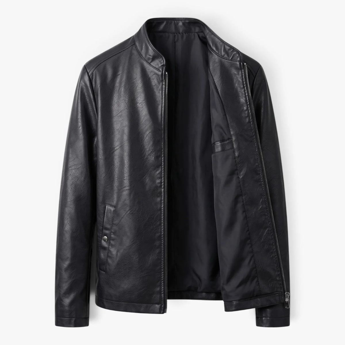 Oren Men's Bomber Jacket | Faux Leather, Minimalist Urban Style 0