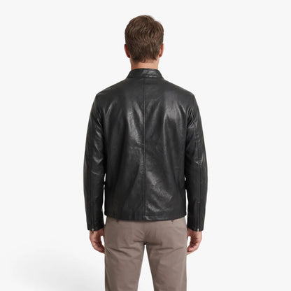 Oren Men's Bomber Jacket | Faux Leather, Minimalist Urban Style 3