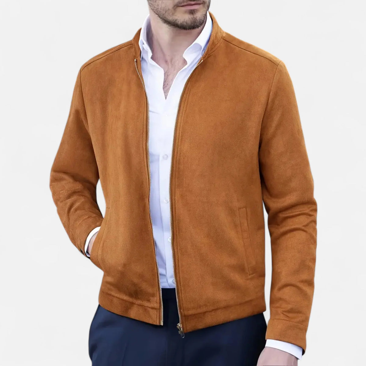 Oren Men's Bomber Jacket | Lightweight Polyester, Classic Autumn Style 1