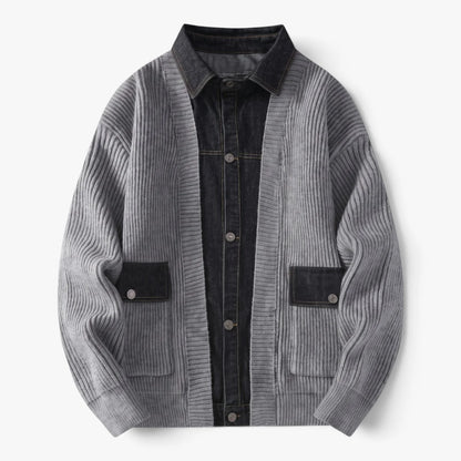 Oren Men's Jacket | Ribbed Texture Polyester, Comfortable Fit 0