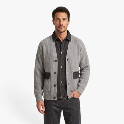 Oren Men's Jacket | Ribbed Texture Polyester, Comfortable Fit 1
