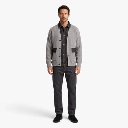 Oren Men's Jacket | Ribbed Texture Polyester, Comfortable Fit 2
