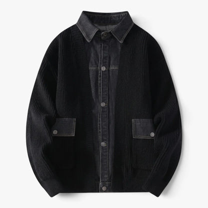 Oren Men's Jacket | Ribbed Texture Polyester, Comfortable Fit 4