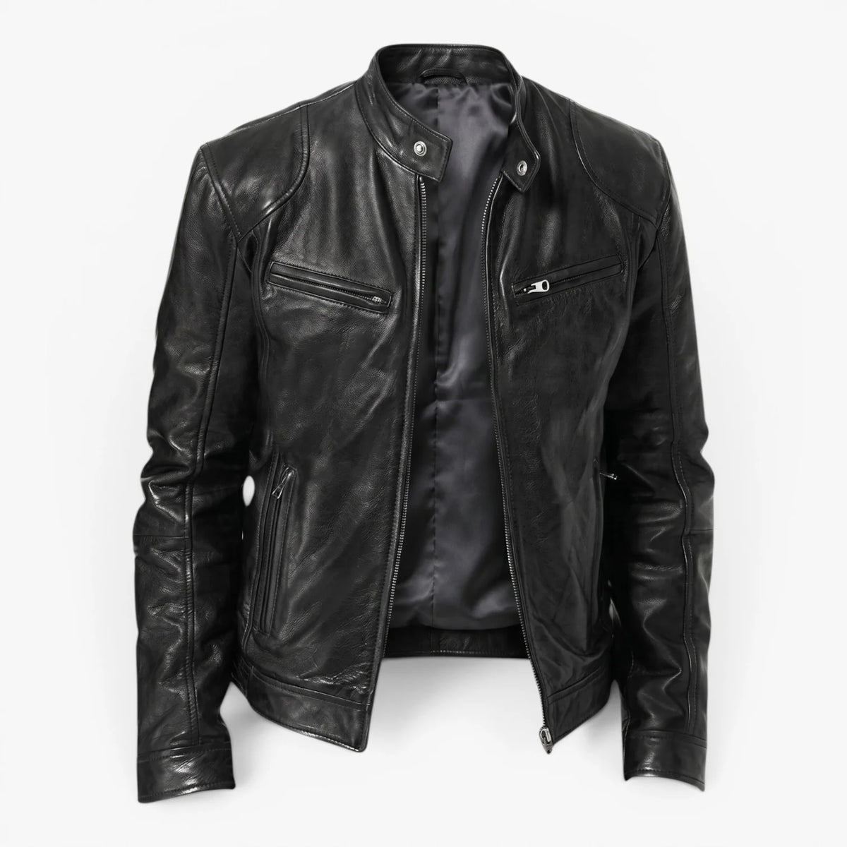 Oren Men's Motorcycle Jacket | Durable Faux Leather, Tailored Fit 0