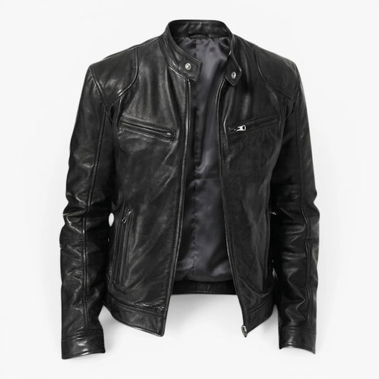 Oren Men's Motorcycle Jacket | Durable Faux Leather, Tailored Fit 0