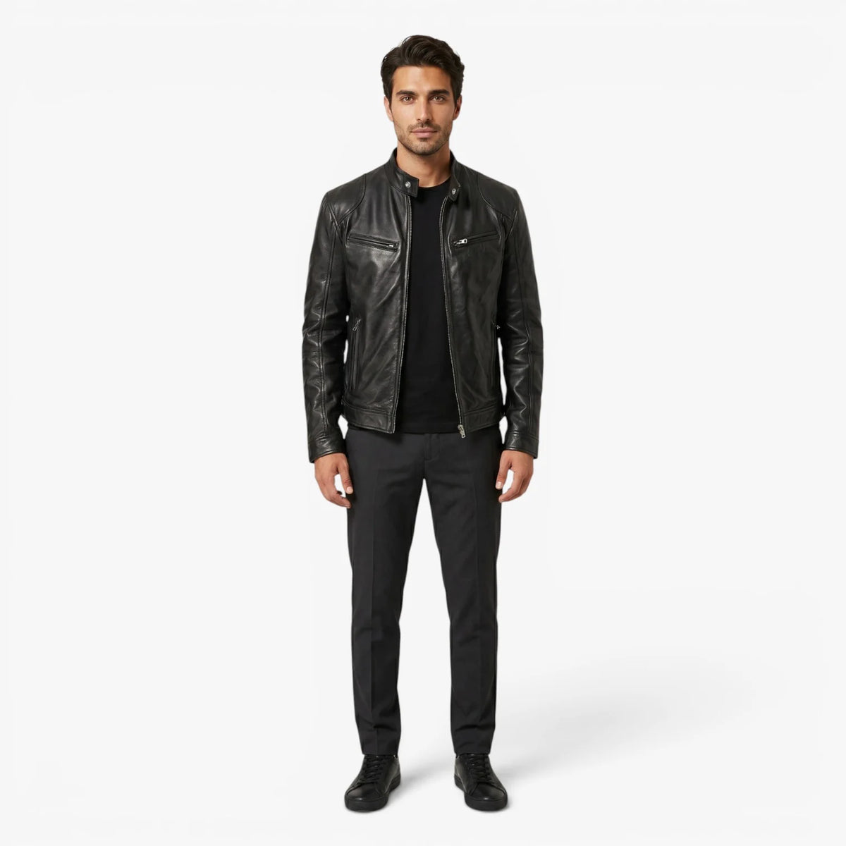Oren Men's Motorcycle Jacket | Durable Faux Leather, Tailored Fit 2