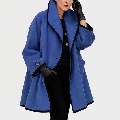 Orla Women's Coat | Wool-Look, Oversized Design with Contrast Trim 0