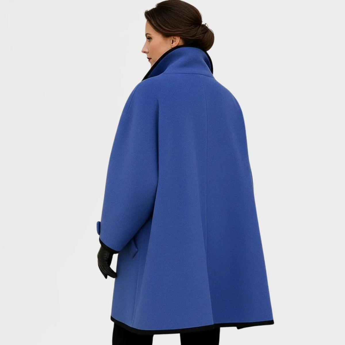 Orla Women's Coat | Wool-Look, Oversized Design with Contrast Trim 1
