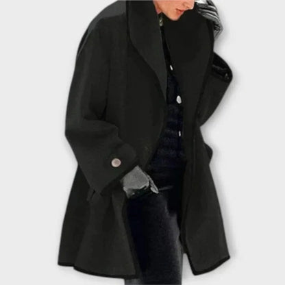 Orla Women's Coat | Wool-Look, Oversized Design with Contrast Trim 7