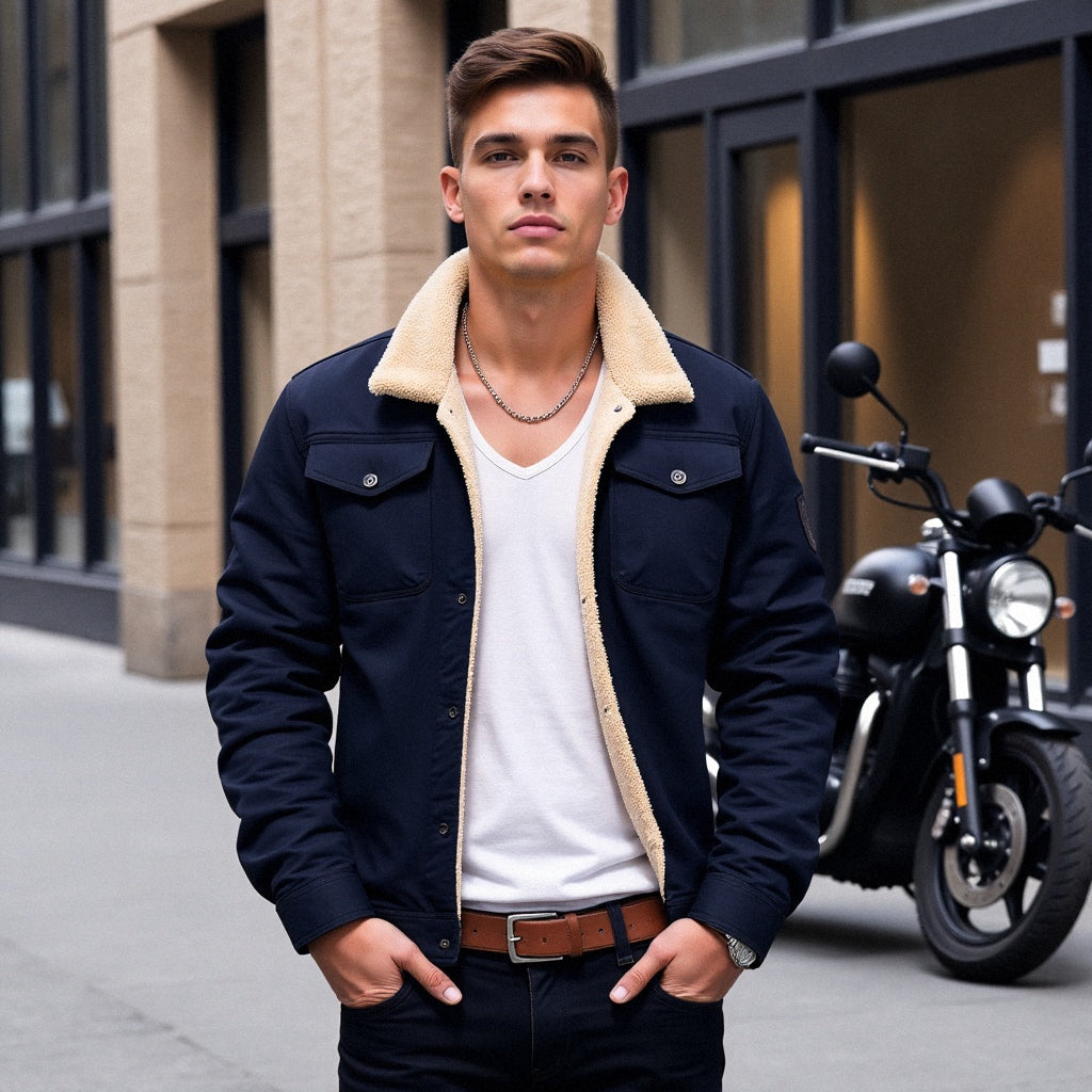 Owen Men's Winter Jacket | Sherpa-Lined Warmth, Casual Winter Coat 4